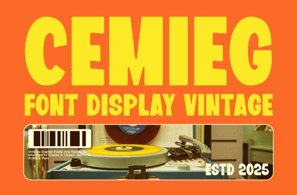 Discover Cemieg: A Vintage Display Typeface for Elegant Publishing