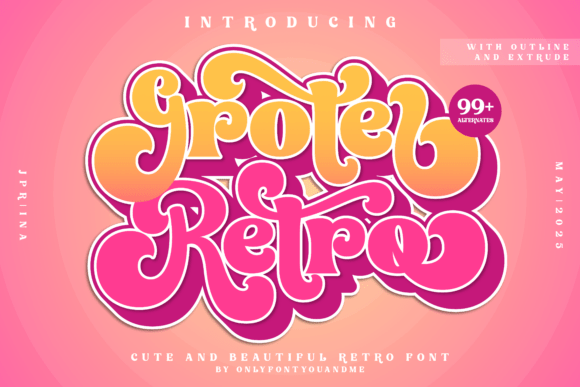 Discover Groter Retro: A Playful Script Font for Editorial Charm