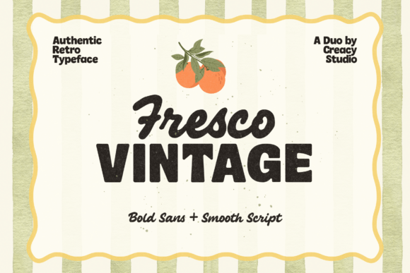 Explore Fresco Vintage Duo: A Nostalgic Display Typeface