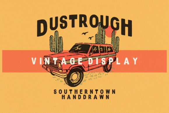 Exploring Dustrough Reguler: A Vintage Hand-Drawn Display Font
