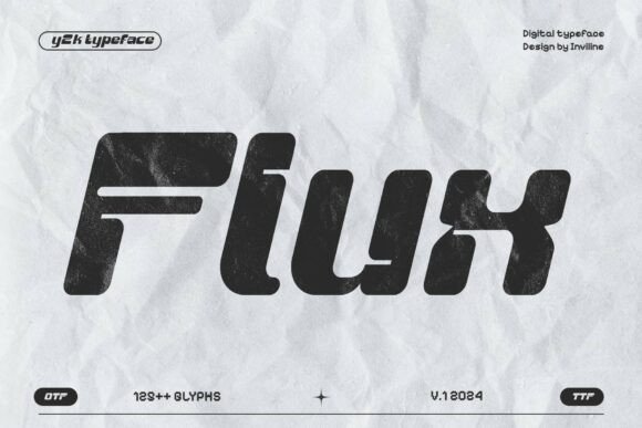 Flux Regular: A Bold Y2K-Inspired Typeface for Modern Publishing