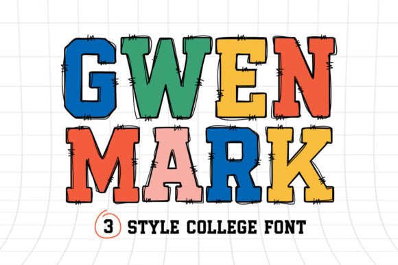Gwen Mark: A Unique Varsity Grunge Font for Web Design