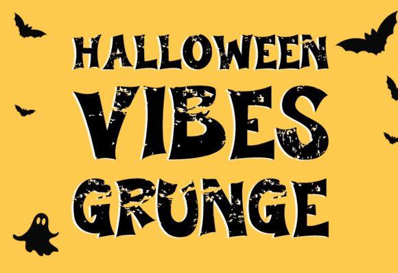 Halloween Vibes Grunge: A Spooky Display Font for Web Design