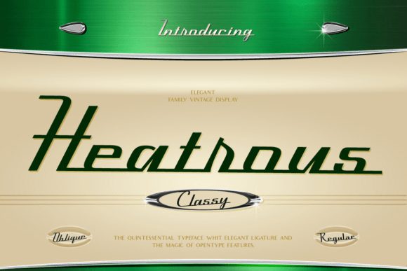 Heatrous: A Vintage Display Font for Modern Web Design