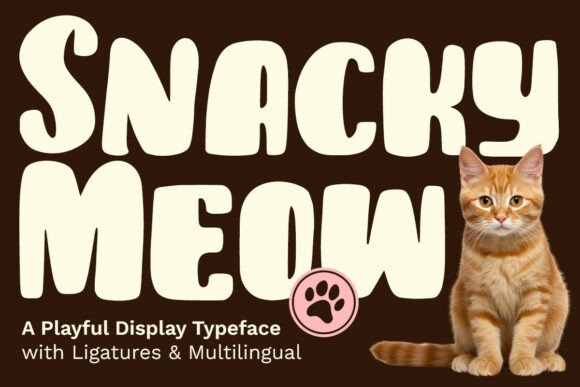 Snacky Meow: A Playful Display Font for Web Design